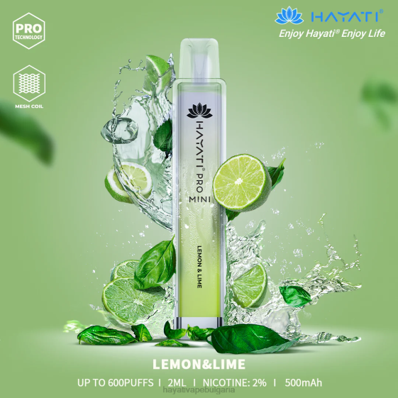 Hayati Pro Mini разполагаем - 82P014 Hayati Vape Liquid лимон и лайм